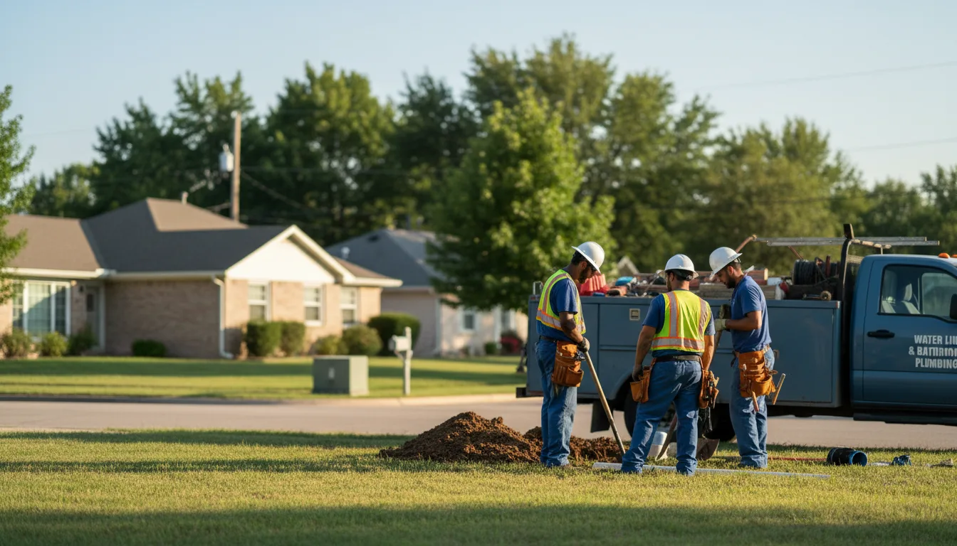 Residential water line and bathroom plumbing service in Delmont, SD